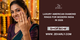 American diamond rings in India featuring premium AD designs for daily wear, weddings, and special occasions by Zevarly