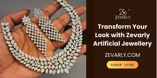 Beautiful Artificial Jewellery arranged artistically, emphasizing its exquisite design and sparkling elements against a neutral backdrop.