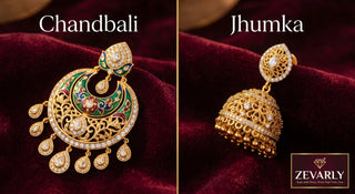 Gold plated jhumka earrings with CZ stones placed beside a soft microfibre  cloth, airtight jewellery pouch and jewellery box on white marble surface  showing how to clean and store gold plated earrings at home