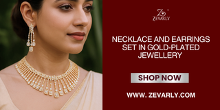 Necklace and Earrings Set in Gold-Plated Jewellery 