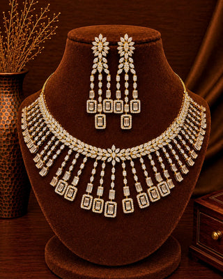 Abhilasha Fashionable Necklace Set — The Two-Tone AD Necklace Every Bride Needs This Wedding Season
