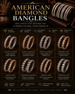 AD Kangan American Diamond Bangles Online India | Zevarly