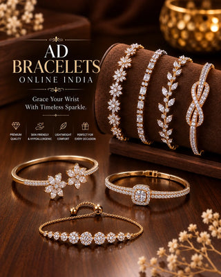AD Bracelets Online India | American Diamond Bracelets – Zevarly