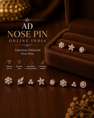 AD Nose Pin Online India | American Diamond Nose Pin – Zevarly