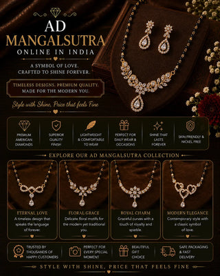 AD Mangalsutra Online India | American Diamond – Zevarly