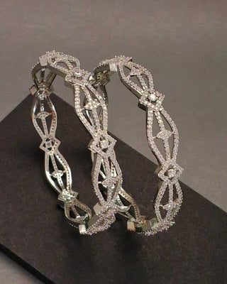 Zevarly Utsav American Diamond Bangles