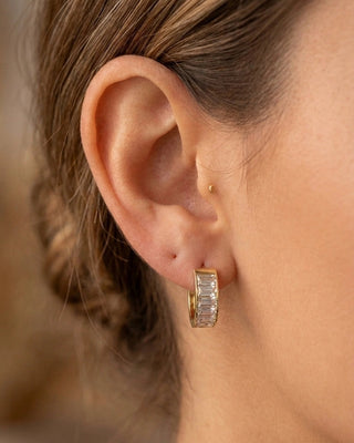 White Stone Channel DemiFine Earrings - Palki