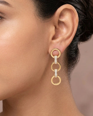 Three Floor Demi Fine Earrings - Veeha