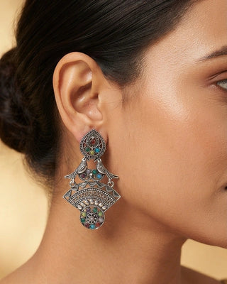 Nature Inspired Oxidised Earrings - Aashiana