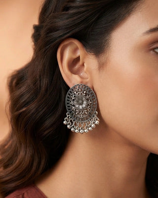 Royal Jharokha Oxidised Earrings - Amba