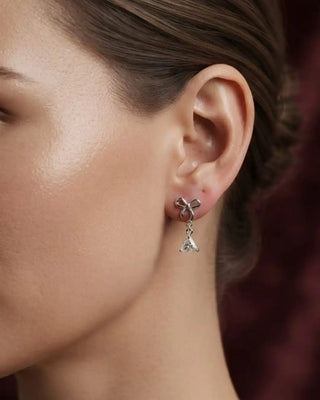 Anti Tarnish Silver Polished with Triangle Drop - Adruba