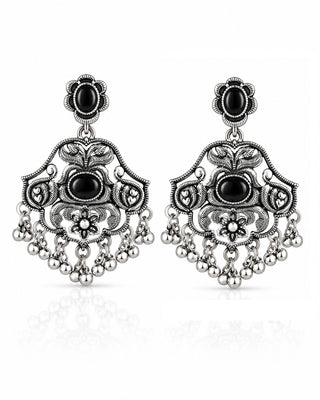 Ornate Silver Pearl Chandelier Earrings - Forum