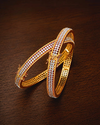 Zevarly Naivedhi Openable Cuff Ad Bangles
