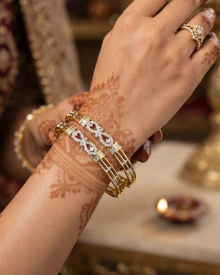 Teen Taar Ganga Jamuna Latest Floral Bangles - Pritha