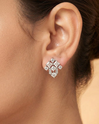 Maya Inspired American Diamond Studs -Prisha