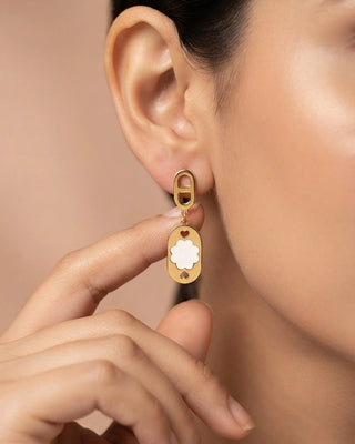 Mother of Pearl Gift to Her Earrings- Aaradhya