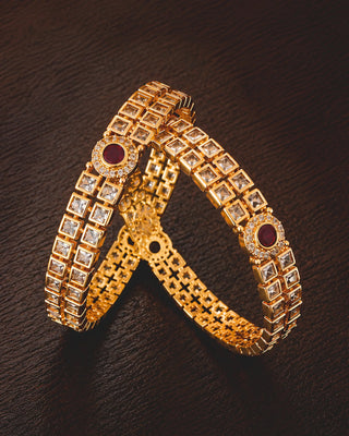 Zevarly Kirti AD Bangles Set