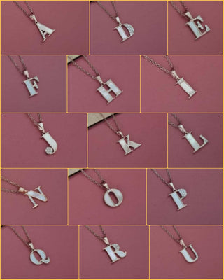 A-Z Alphabet Letters Pendant Mother of Pearl Pendant