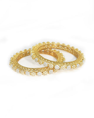 Jiya Pacheli Floral AD Bangles - Zevarly