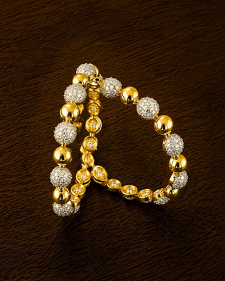 Zevarly Romisha American Diamond Rose Gold Bangles