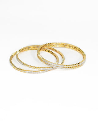 RAJESHWARI DESIGNER SLEEK 4 PC BANGLES SET - Zevarly