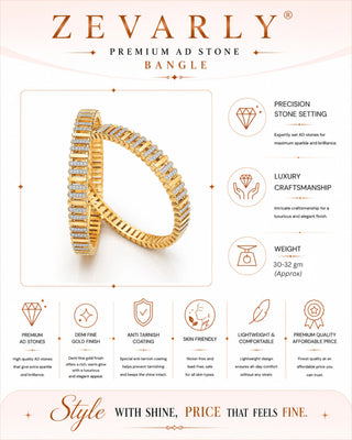 Zevarly Ambarsaria Stone Studded Bangles