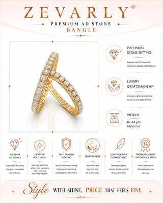 Zevarly Sakshi American Diamond Bangles