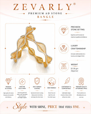 Zevarly Swirl Designer Bangles Set