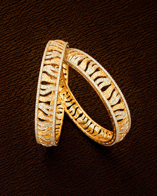 Zevarly Festive AD Bangle Pair