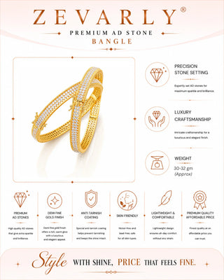 Zevarly Naivedhi Openable Cuff Ad Bangles