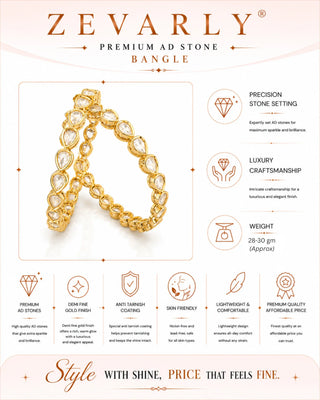 Zevarly Suhagan American Diamond Bangles