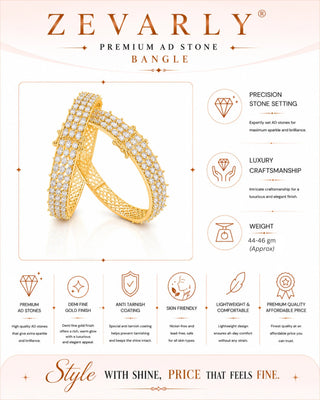 Zevarly Pritha Openable Ad Bangles