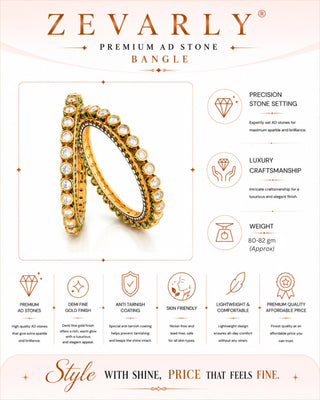 Zevarly Yashoda Meenakari AD Kundan Bangle