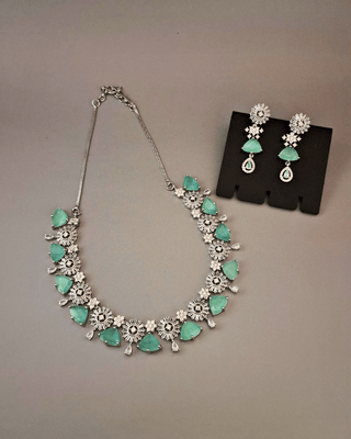 Zevarly Kyla American Diamond Necklace Set