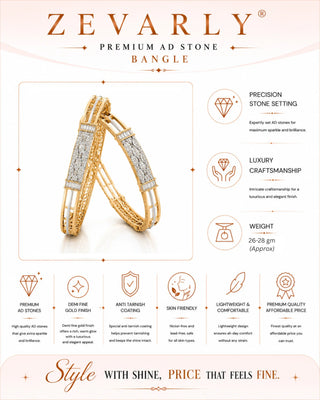 Zevarly Sofiya Teen Tar Ad Bangles