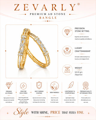 Zevarly Indrati Floral Bangles