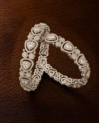 Zevarly Valli Designer Alluring Silver Plated Bangles