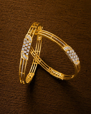 Zevarly Modern American Diamond Bangles