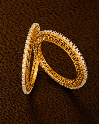 Zevarly Sagarika Cubic Zirconia Bangles