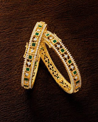 Zevarly Nayra Elegant CZ Bangles