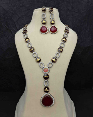 SABIYASACHI OXIDISED NECKLACE SET - Zevarly