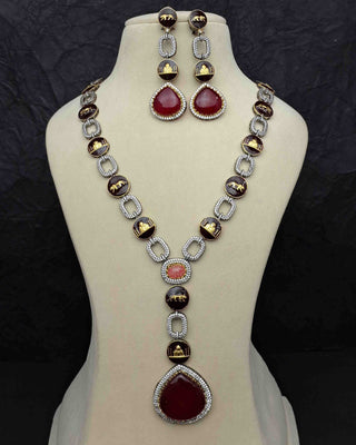 SABIYASACHI OXIDISED NECKLACE SET - Zevarly