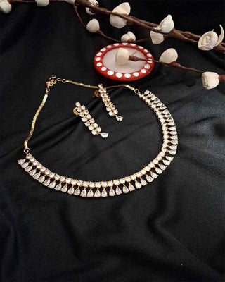 Dhwani Statement AD Necklace Set - Zevarly