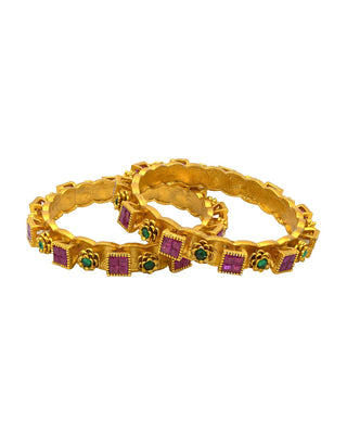 RED RAJWADI EXCLUSIVE BANGLES - Zevarly