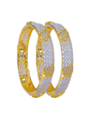 SHRIDHANYA CUBIC ZIRCONIA BANGLES - Zevarly