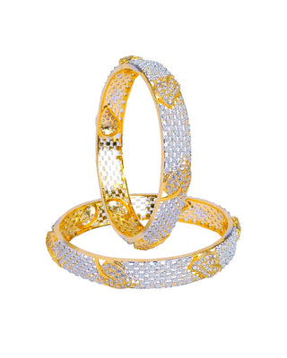 SHRIDHANYA CUBIC ZIRCONIA BANGLES - Zevarly