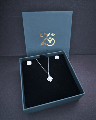 Aara Pendant Set - AD Pendant Set | Full Set View | Buy Online India | Zevarly