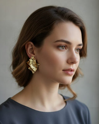 Aarohi Twinkle Earrings - AD Earrings | Model Wearing View | Buy Online India | Zevarly