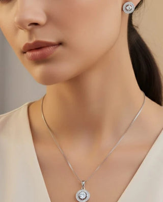 Zevarly Aarzoo Nickel-plated Pendant Set