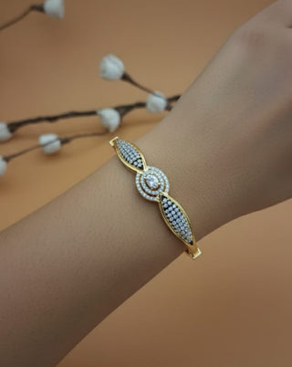 Abaya Massive CZ Bracelet - AD Necklace Set | Main Product View | Buy Online India | Zevarly